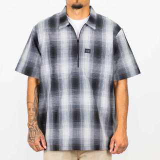 FB County Men's 1/2 Zip Short Sleeves Checker Shirt (1Pc)