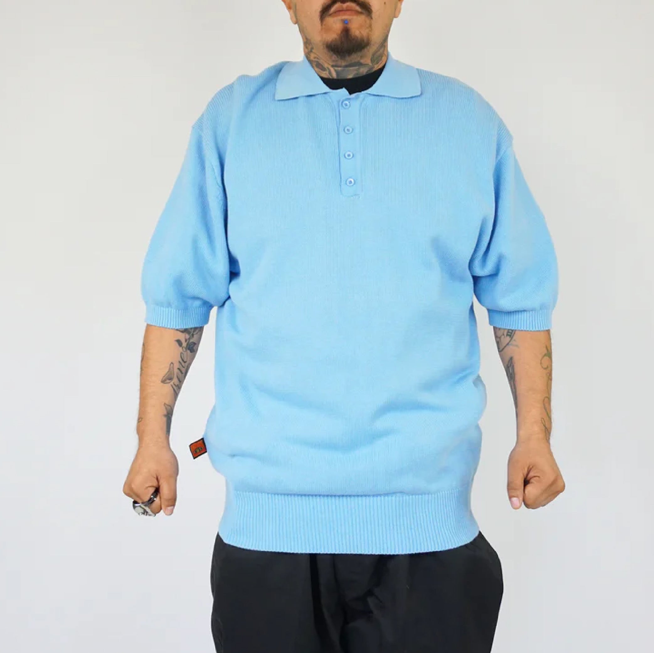 FB County Men's Charlie Browns Short Sleeves Big Size (1Pc) Sky / 8X- Large