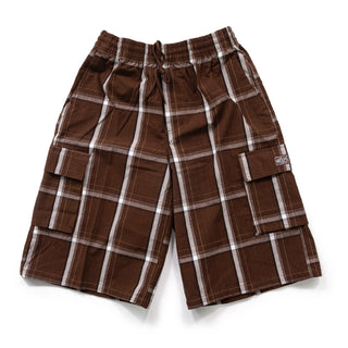 Shaka-Wear Men's Loose Fit Plaid Shorts (1Pc)
