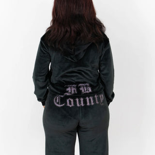 FB County Women's Rhinestone Velour Tracksuit (1 Set)