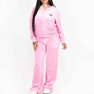 FB County Women's Rhinestone Velour Tracksuit (1 Set)