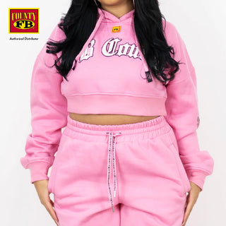 FB County Cropped Old School Hoodie (1 Pc)