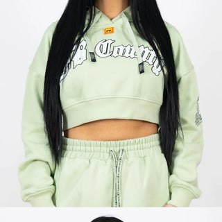 FB County Cropped Old School Hoodie (1 Pc)