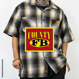 FB County Men's 2 Pockets Wool Short Sleeves Checker Shirt (1Pc)